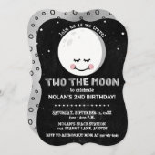 Deux La Lune Galaxy 2e Invitation d'anniversaire (Devant / Derrière)