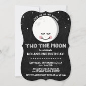 Deux La Lune Galaxy 2e Invitation d'anniversaire (Devant)