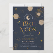 Deux La Lune Galaxy Invitation Anniversaire (Devant)
