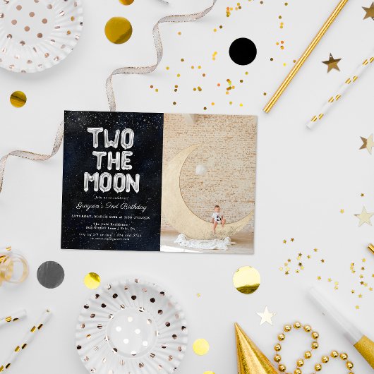 Deux la Lune | Invitation de fête du 2e anniversai
