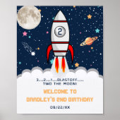 Deux la Moon Rocket Ship 2e Affiche de bienvenue d (Devant)