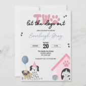 Deux laissez les chiens sortir | Carte d'invitatio (Devant)