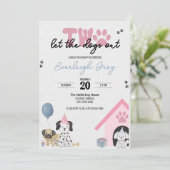 Deux laissez les chiens sortir | Carte d'invitatio (Debout devant)
