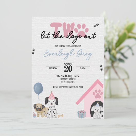 Deux laissez les chiens sortir | Invitation du 2e  (Debout devant)