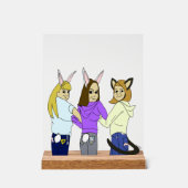 Deux lapins et un chaton (Recto)