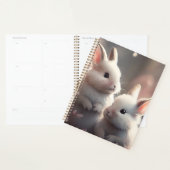Deux lapins mignons avec sakura Planner (Devant avec enveloppe)