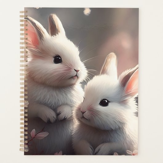 Deux lapins mignons avec sakura Planner (Devant)