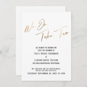 Deux : Le Faire-part Mariage retardé (Devant / Derrière)