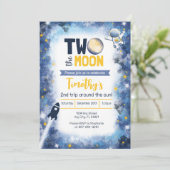 Deux l'espace de la Lune 2e invitation anniversair (Debout devant)