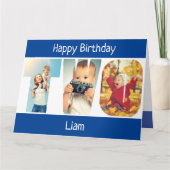 DEUX lettres photo Blue Boys 2e carte d'anniversai (Devant)