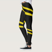 Deux lignes jaunes dessinées Leggings (Gauche)
