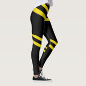 Deux lignes jaunes dessinées Leggings (Droite)