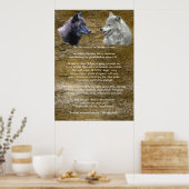 DEUX LOUPS CHEROKEE TALE Poster d'art (Cuisine)