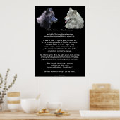 DEUX LOUPS CHEROKEE TALE Poster d'art (Cuisine)