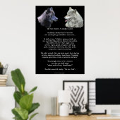 DEUX LOUPS CHEROKEE TALE Poster d'art (Bureau à domicile)