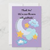 Deux lune mignonne photo carte de remerciements d' (Devant)