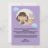 Deux lune mignonne photo carte de remerciements d' (Dos)