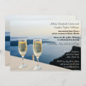Deux Lunettes de Champagne Photo - Faire-part Mari (Devant / Derrière)