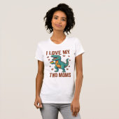 Deux mamans fières de la conception de T-Shirt vec (Devant entier)