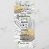 Deux marguerites à Sunshine Wedding Programme (Dos)