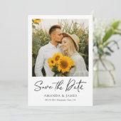 Deux mariage photo Enregistrer la date Invitation (Debout devant)