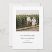 Deux mariage photo Enregistrer la date Invitation (Dos)