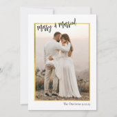 Deux Mariage photo Joyeux Marié Carte de Noël (Devant)