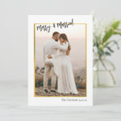 Deux Mariage photo Joyeux Marié Carte de Noël (Debout devant)