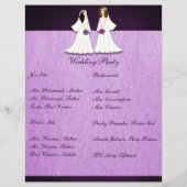 Deux mariées Lesbiennes Mariage Programmes personn (Dos)