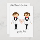 Deux mariés épousant des invitations (Devant / Derrière)