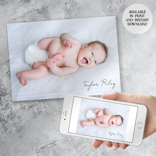 Deux Merci photo Faire-part bébé