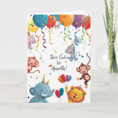 Deux mignonnes à manipuler Zoo Animaux 2e carte d' (Devant)