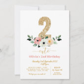 Deux mignons | 2 mignons | Invitation de deuxième  (Devant)