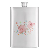 Deux mignons cochons de caricature dans la fiole c (devant)