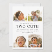 Deux mignons deuxième Invitation d'anniversaire av (Devant)