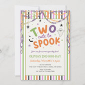 Deux mignons pour effrayer Invitation d'anniversai (Devant)