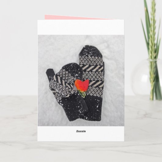 Deux mitaines dans la carte de heureuse (Dos)