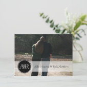 Deux Monogrammes Invitations De Mariage De Photos (Debout devant)