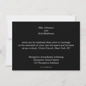 Deux Monogrammes Invitations De Mariage De Photos (Dos)
