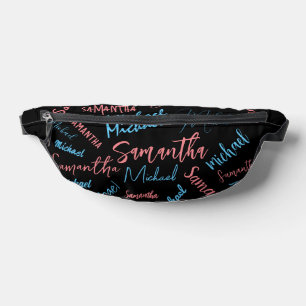 Deux noms couples motif monogramme bleu rose clair