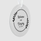 Deux noms de couronne | Mariage Date Photo Keepsak (devant)