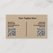 Deux noms QR Kraft Carte de visite (Dos)