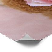 deux nounours tenant une affiche rose (Coin)