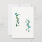 Deux Numéro de Table de Fête de Plage à l'Aquarell (Dos)