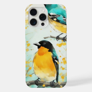 Deux oiseaux assis sur la branche de l'arbre