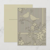 Deux oiseaux d'amour ~ Cartes postales / Invitatio (Devant / Derrière)