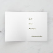 Deux oiseaux : Invitation de mariage d'hiver (Intérieur)