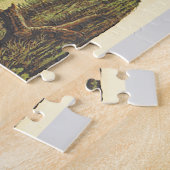 Deux oiseaux près d'un puzzle de branche d'arbre (Côté)