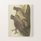 Deux oiseaux près d'un puzzle de branche d'arbre (Vertical)