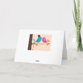 Deux Oiseaux Sur Branche | Carte de félicitations  (Dos)